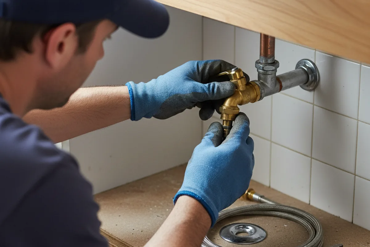 Shutoff valve and fitting work during Emergency Plumbing in Walnut Grove